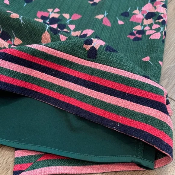 Boden Fleur Fitted Dress Hunter Green Tulip 6r - Picture 9 of 9